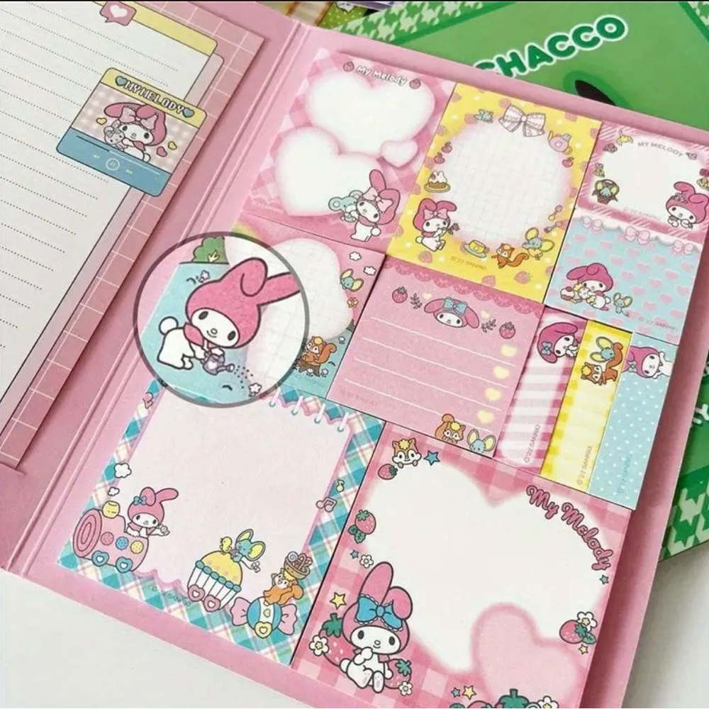 Sanrio MY MELODY Self-Stick Notes, Stationary Book - Picture 2 of 5